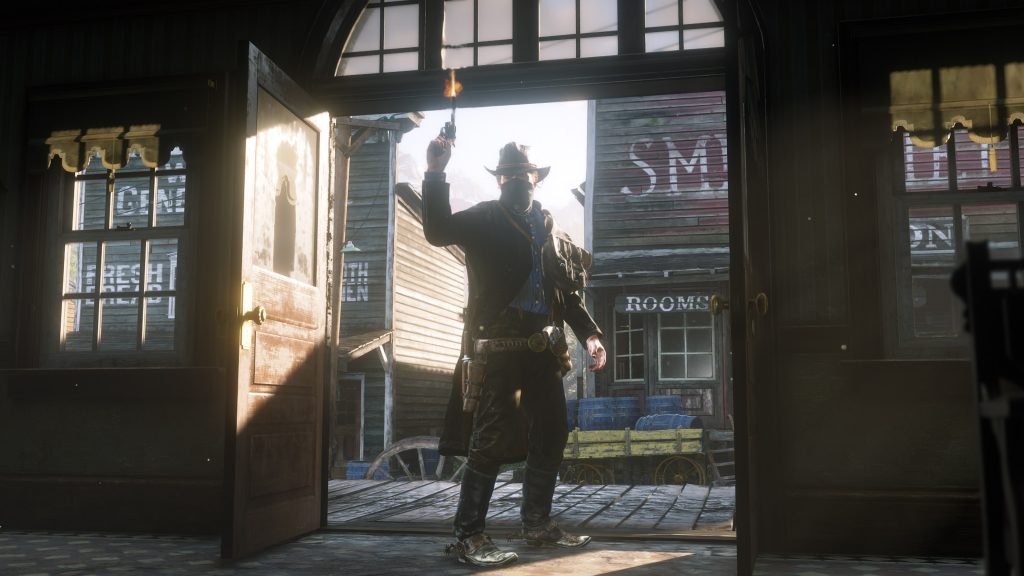 Scene from RDR2 of World Cup of Characters Champion Arthur Morgan