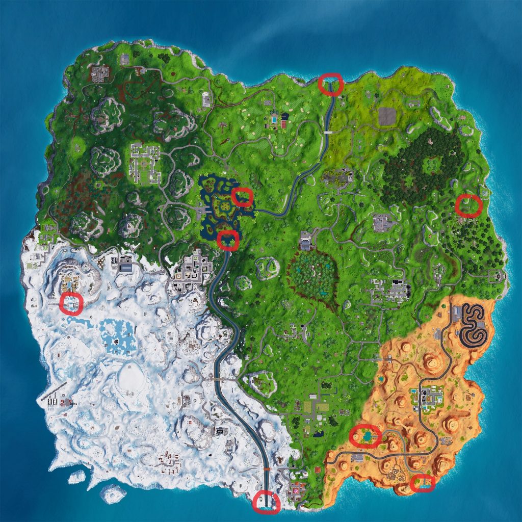 Map in Fortnite Overtime Challenges part 3