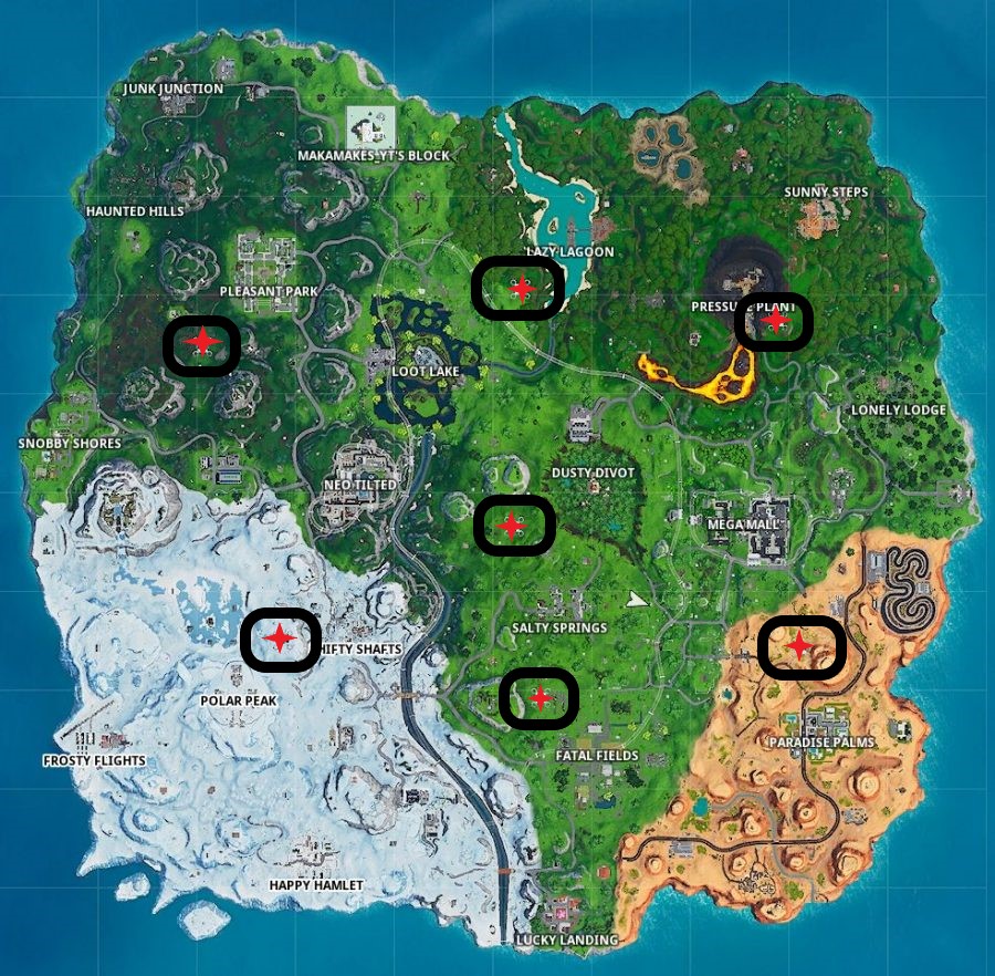 fortnite season 9 sky platform locations map