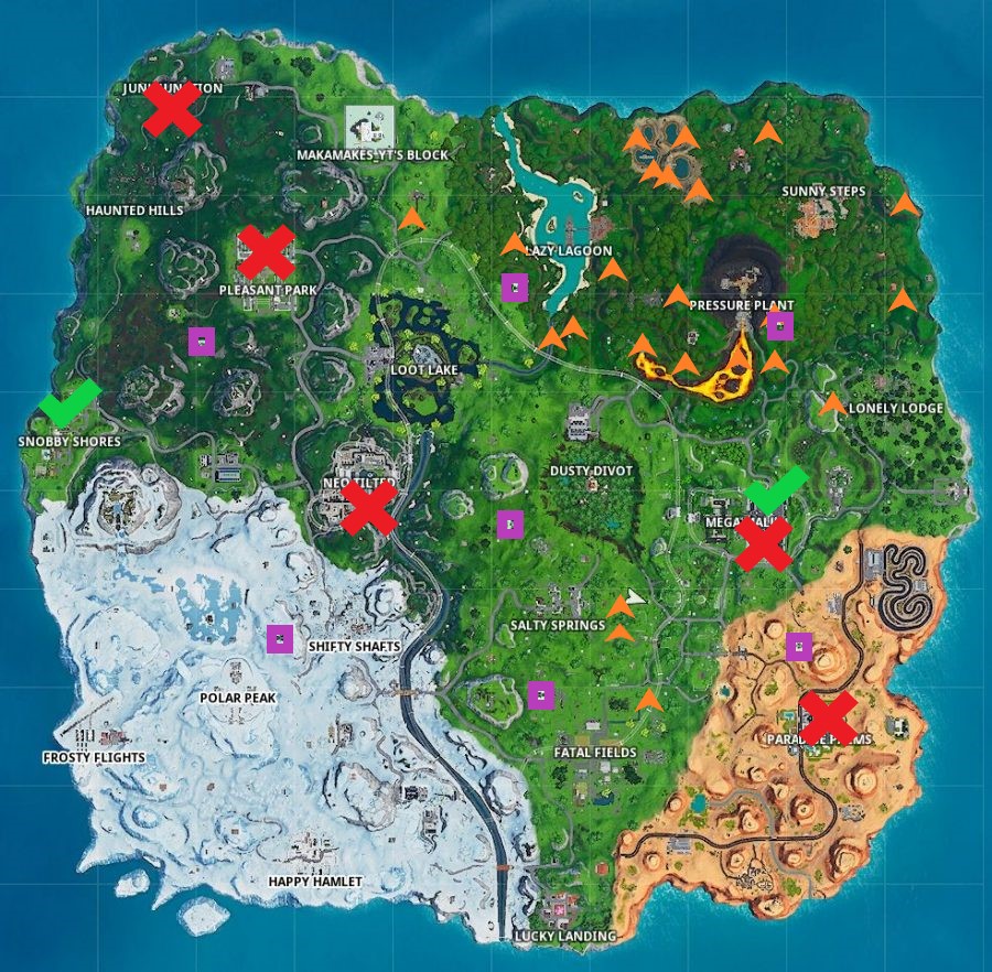 season 9 week 8 fortnite cheat sheet