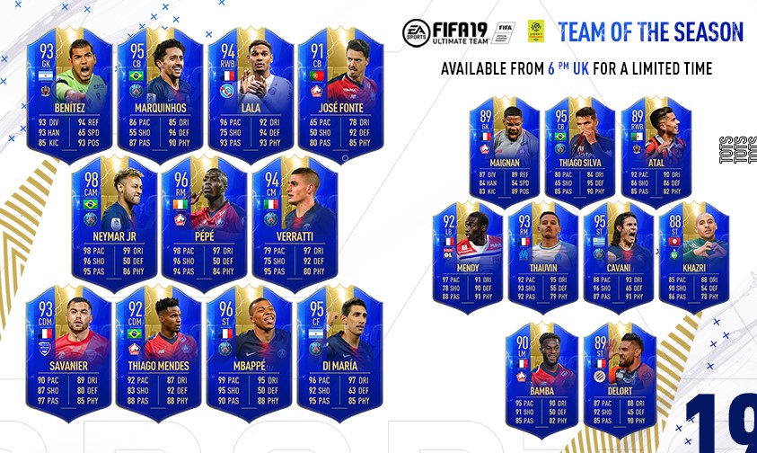 tots ligue 1 FIFA 19 FUT