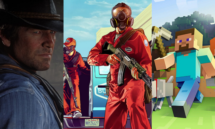 Minecraft, GTA 5 and RDR2 Best Games of the Decade