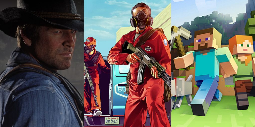 Minecraft, GTA 5 and RDR2 Best Games of the Decade