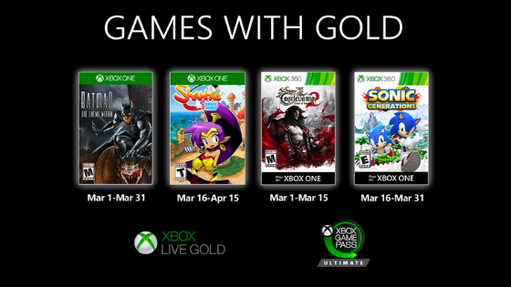 Xbox Games with gold March